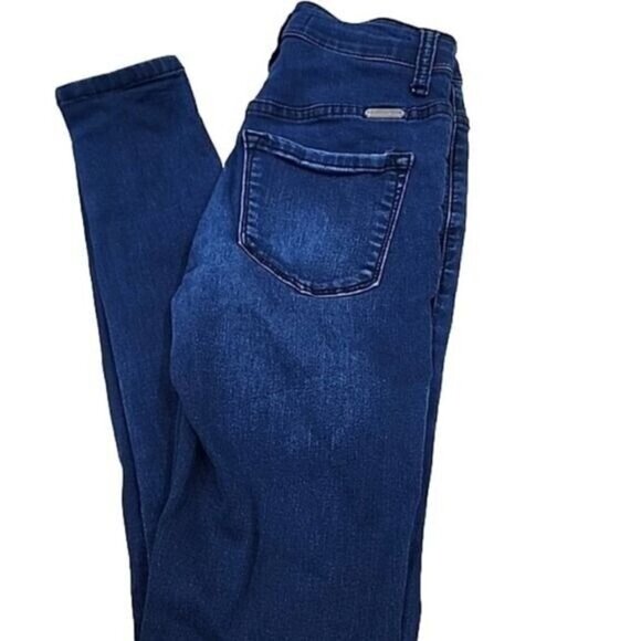 Kancan 1 Skinny Jeans mid-rise Dark Wash Denim Women's Juniors 24 1 - Picture 2 of 7